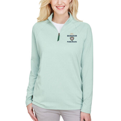 Horizon Public Health - CrownLux Performance™ Ladies' Clubhouse Micro-Stripe Quarter-Zip Thumbnail