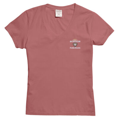 Horizon Public Health - Garment-Dyed Women's V-Neck T-Shirt Thumbnail