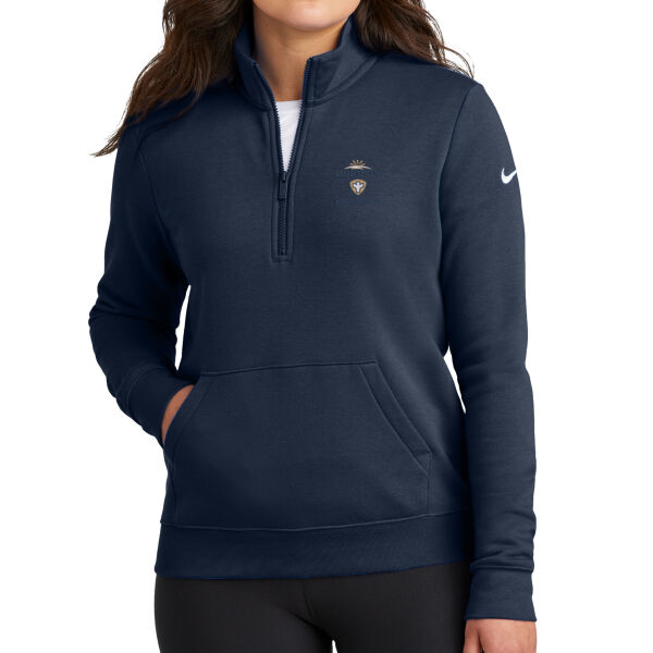 Horizon Public Health - Women's Club Fleece Sleeve Swoosh 1/2 Zip Thumbnail